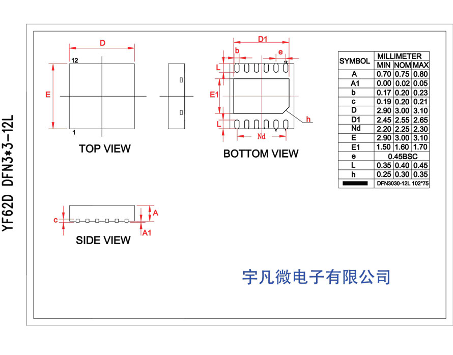 DFN12封装资料图2